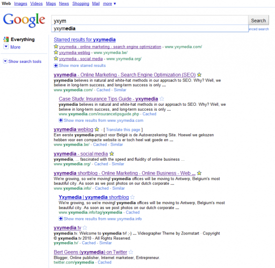 google recognizes yxymedia